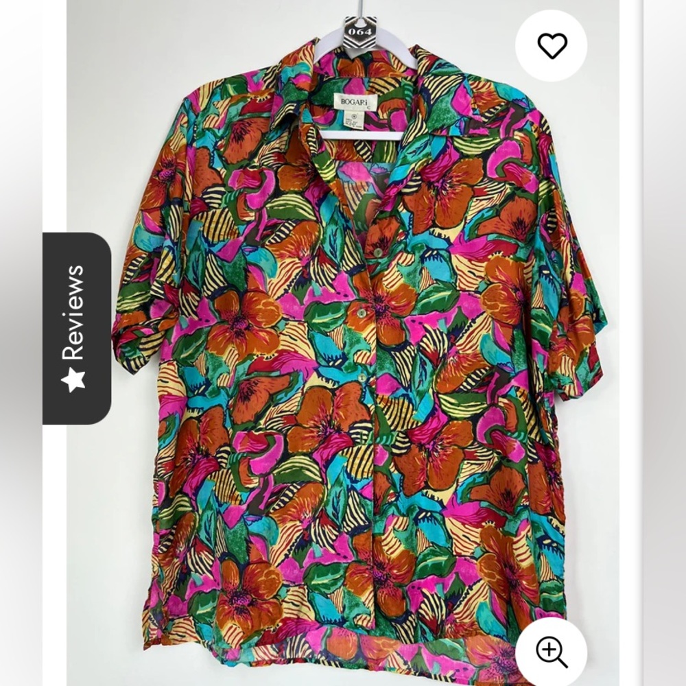 Mens vintage Bogari SILK blouse size medium